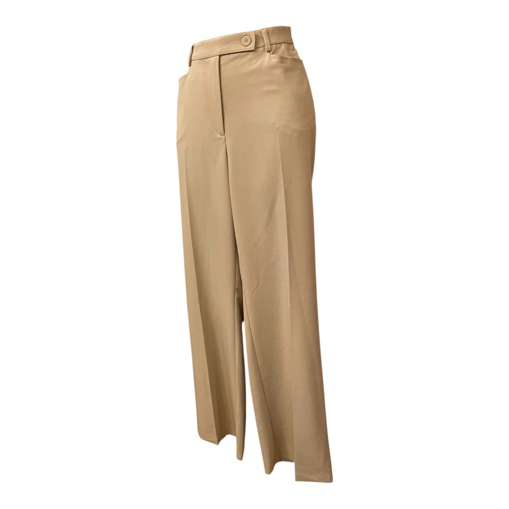 Soft Works Womens Comfort Waist Casual Pants Size 10 Beige Poly Knit Stretch - Picture 5 of 12
